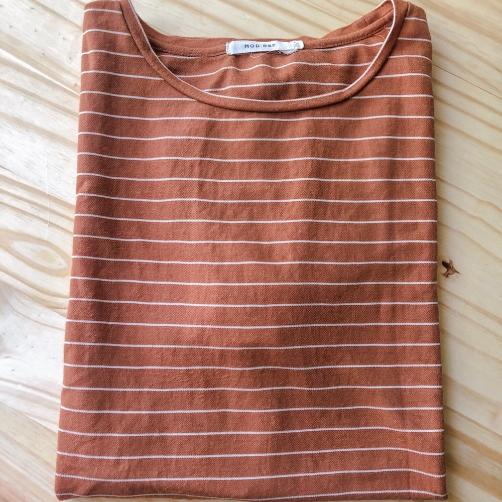 Rusty Orange Stripe Shirt